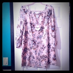 Hayden NWT Floral Print Open Shoulder Dress S